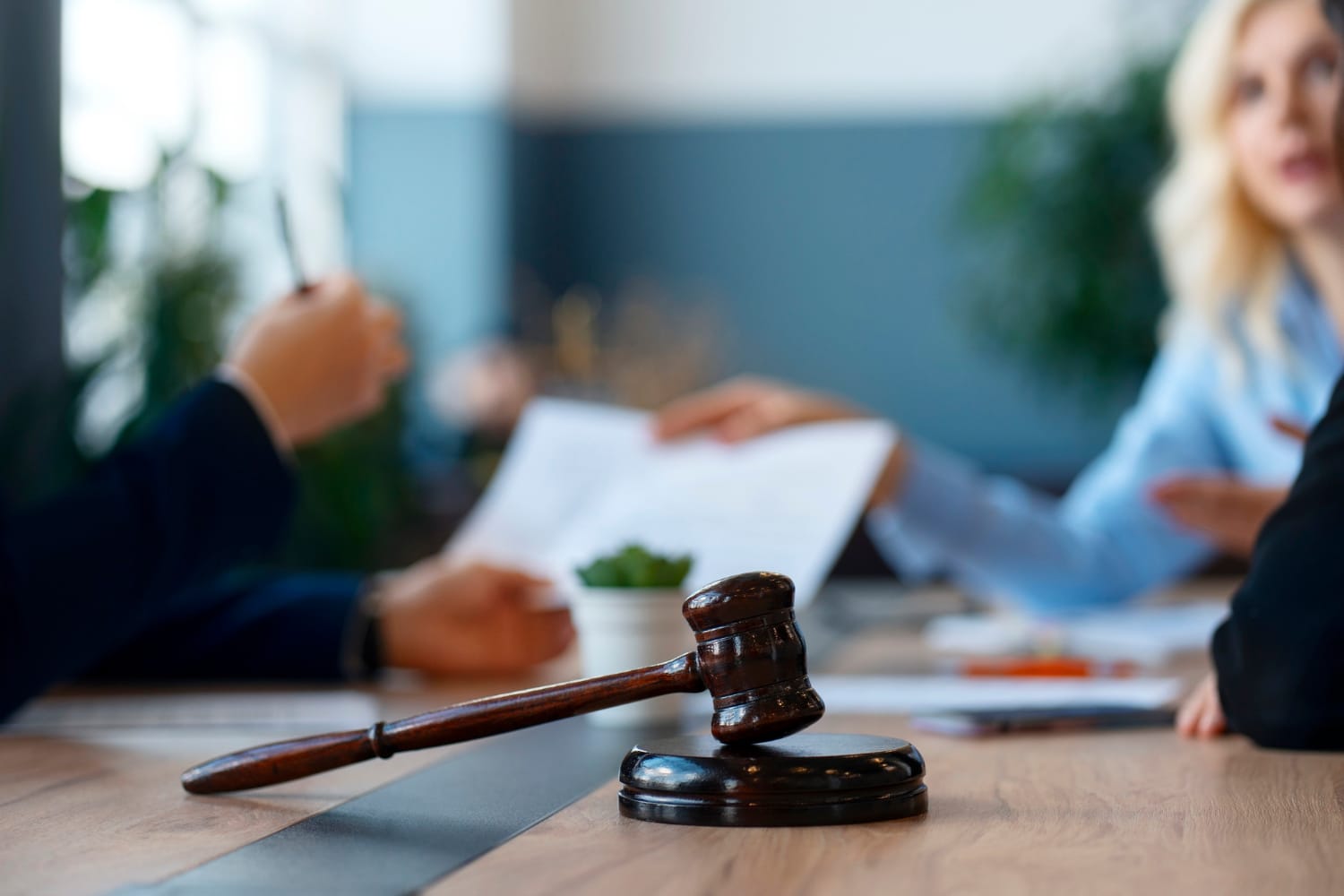 Advogado em reunião com cliente